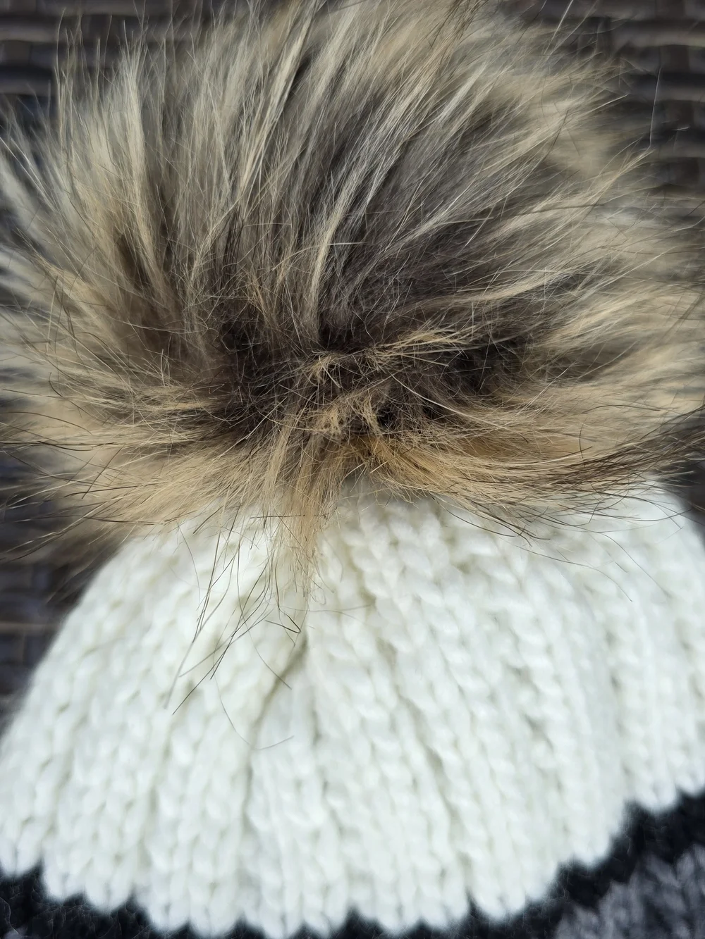 Panache Winter Beanie - White & Gray